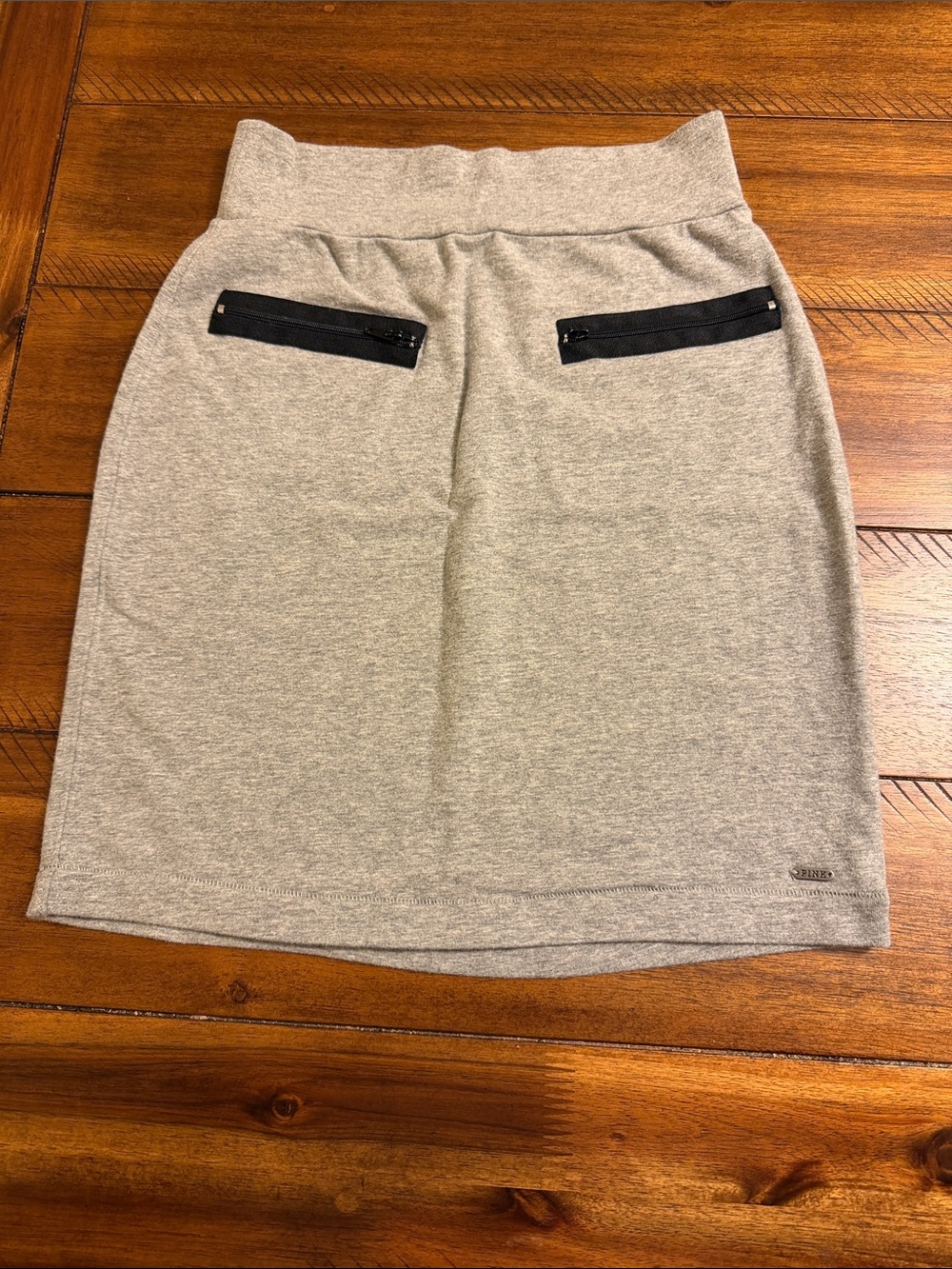 PINK Zip Pocket Skirt Gray Zip Pocket Mini Skirt XS NWT